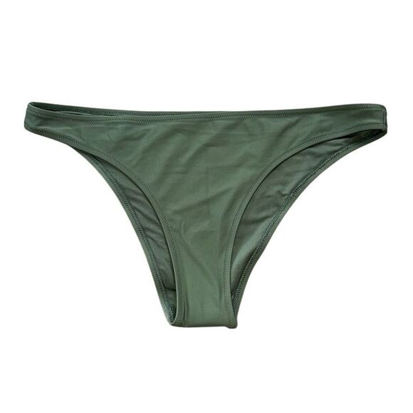 Aerie sz L taupe Green low rise cheeky swim suit bikini bottom NWOT - Picture 4 of 7